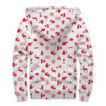Canada Country Pattern Print Sherpa Lined Zip Up Hoodie