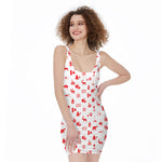 Canada Country Pattern Print Sleeveless Bodycon Dress