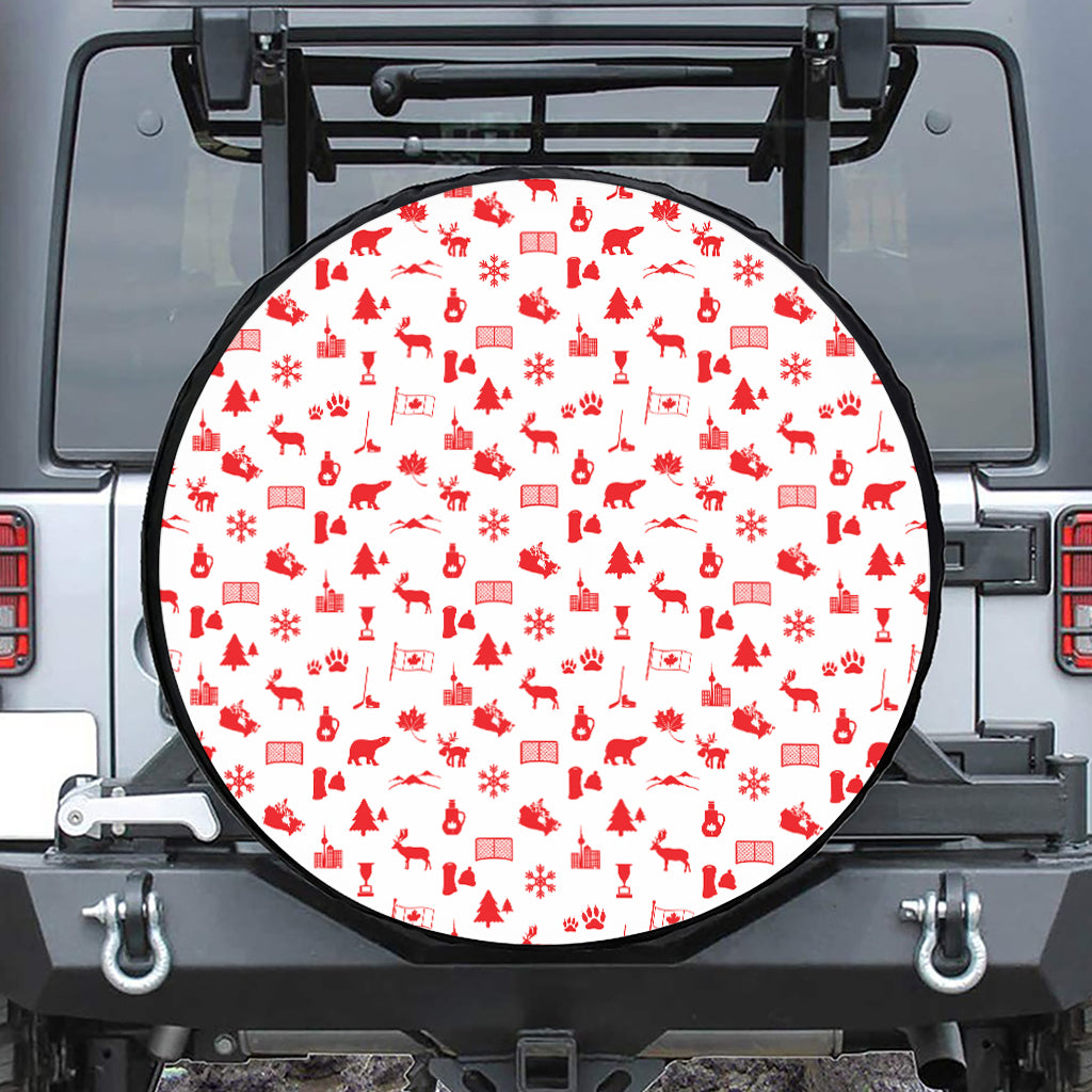 Canada Country Pattern Print Tire Cover