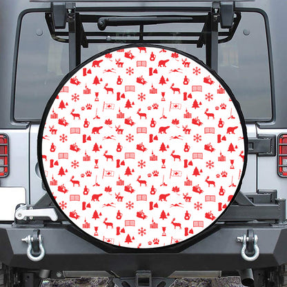 Canada Country Pattern Print Tire Cover