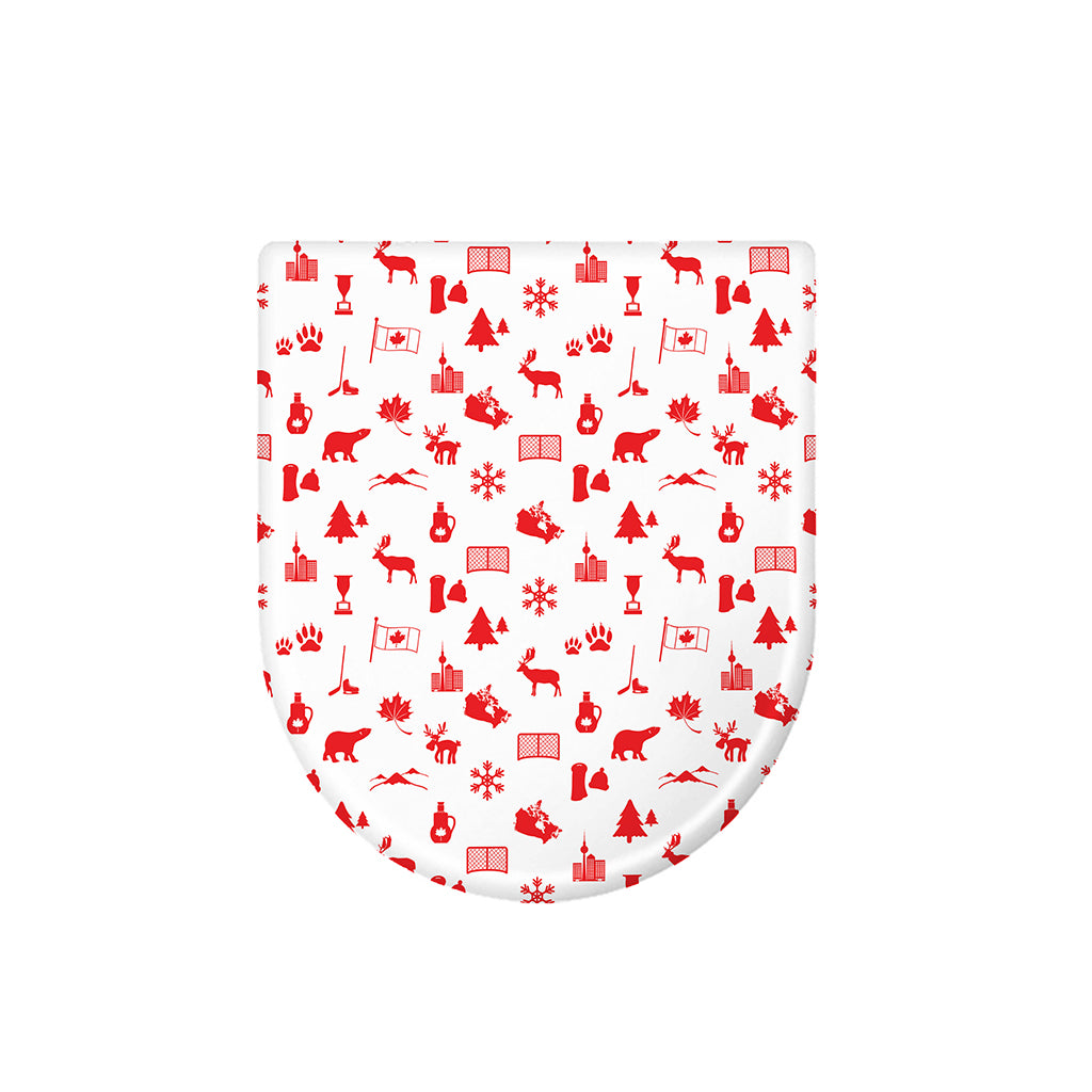Canada Country Pattern Print Toilet Lid Cover