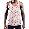 Canada Country Pattern Print Men's Workout Tank Top