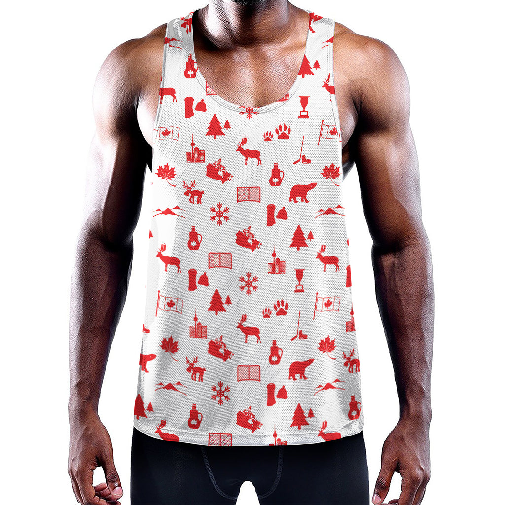 Canada Country Pattern Print Training Tank Top