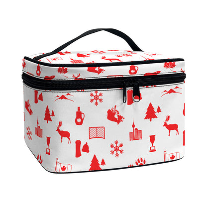 Canada Country Pattern Print Travel Makeup Bag