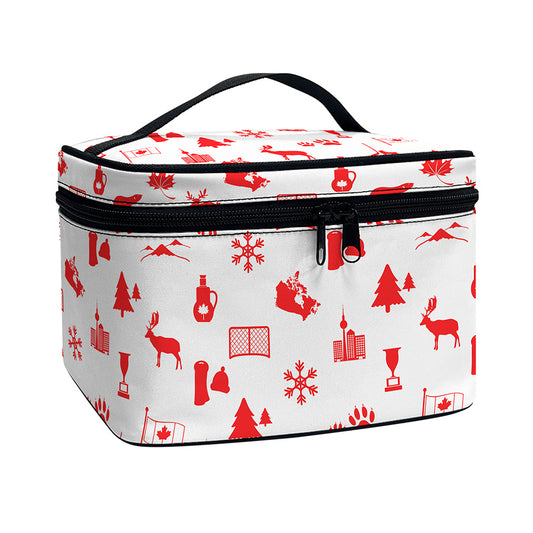 Canada Country Pattern Print Travel Makeup Bag