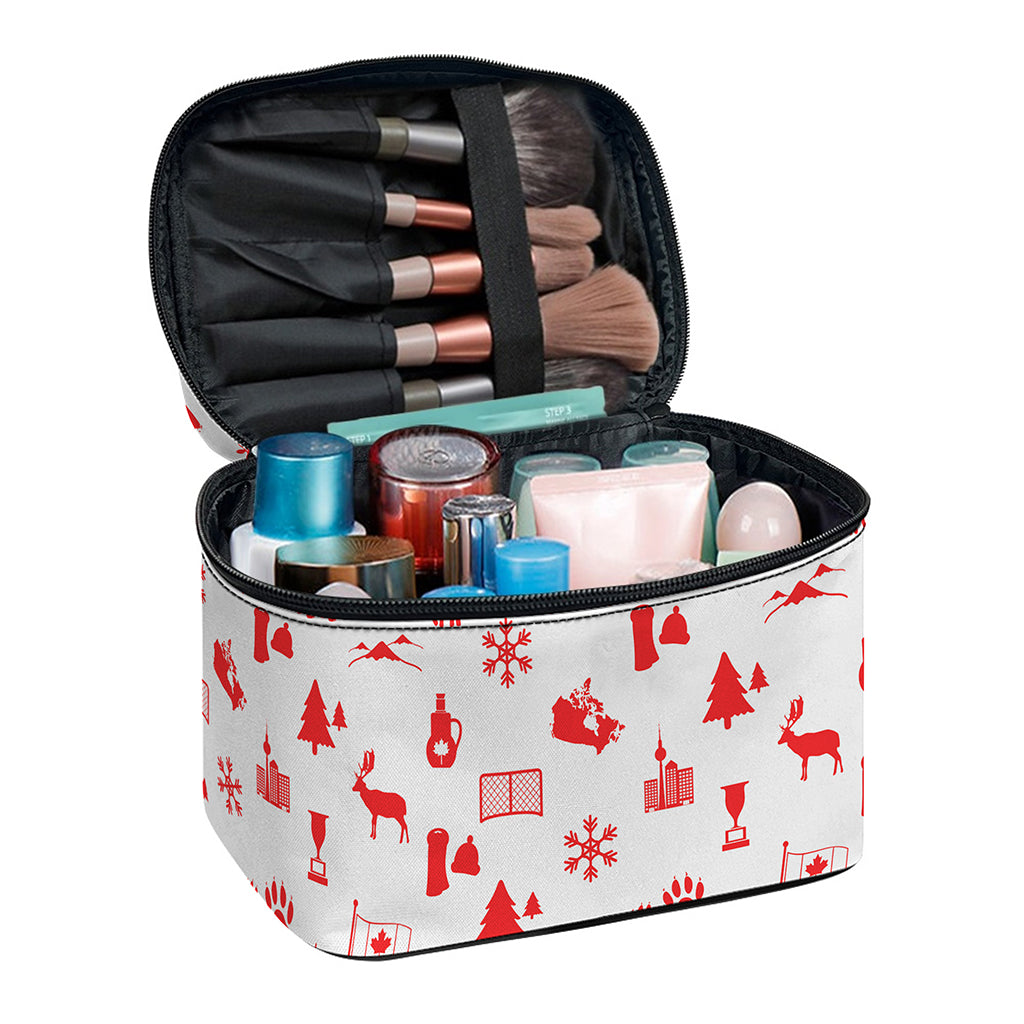 Canada Country Pattern Print Travel Makeup Bag