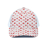 Canada Country Pattern Print White Mesh Trucker Cap