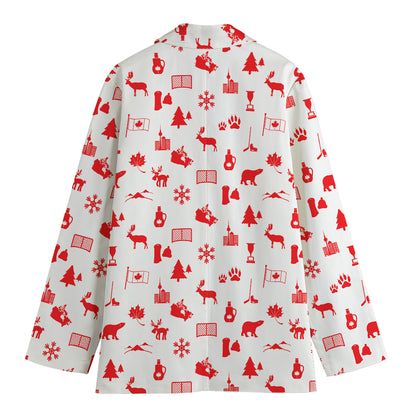 Canada Country Pattern Print Women's Blazer