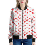 Canada Country Pattern Print Women's Bomber Jacket
