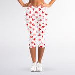 Canada Country Pattern Print Women's Capri Leggings