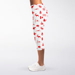 Canada Country Pattern Print Women's Capri Leggings