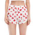 Canada Country Pattern Print Women's Split Running Shorts