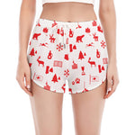 Canada Country Pattern Print Women's Split Running Shorts