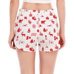 Canada Country Pattern Print Women's Split Running Shorts