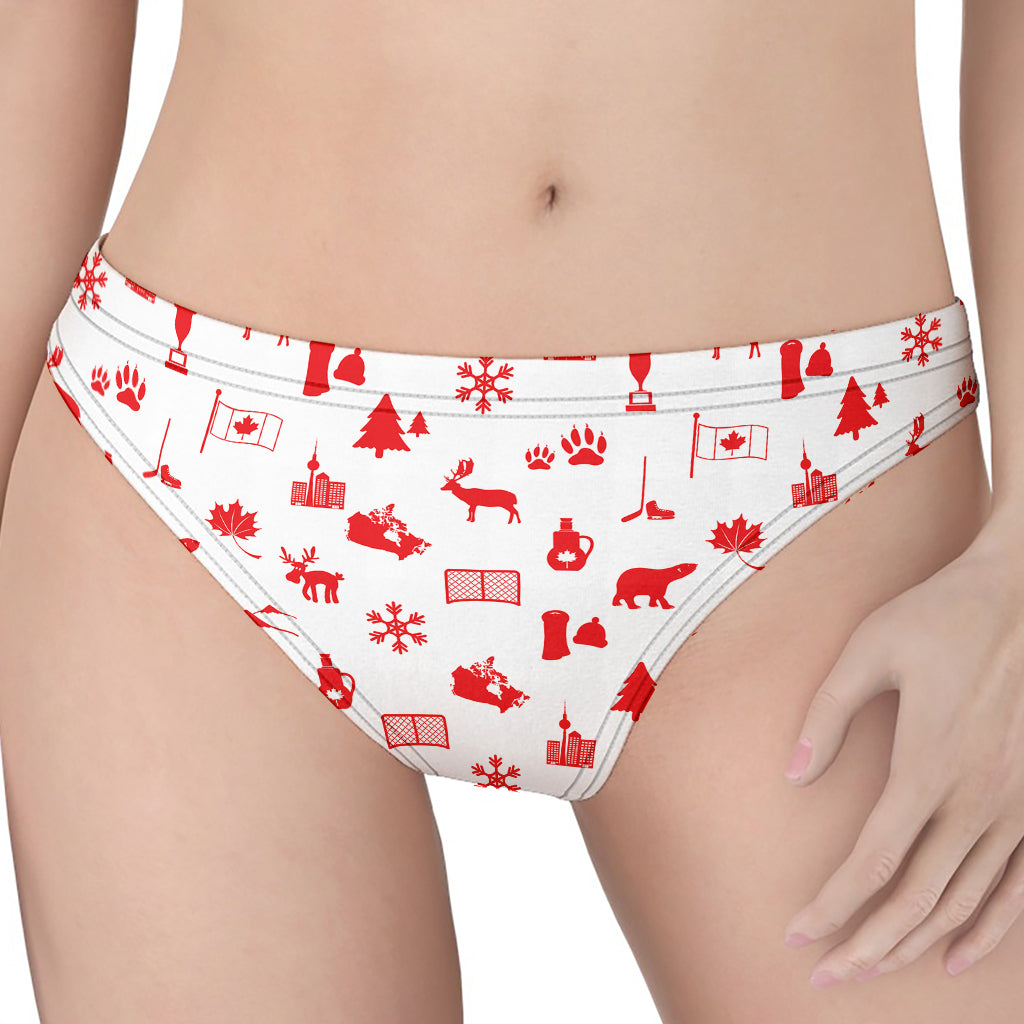 Canada Country Pattern Print Women's Thong