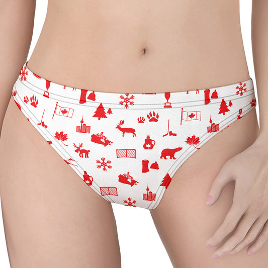 Canada Country Pattern Print Women's Thong
