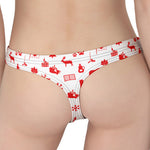 Canada Country Pattern Print Women's Thong