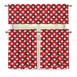 Canada Maple Leaf Pattern Print 3 Piece Kitchen Curtains