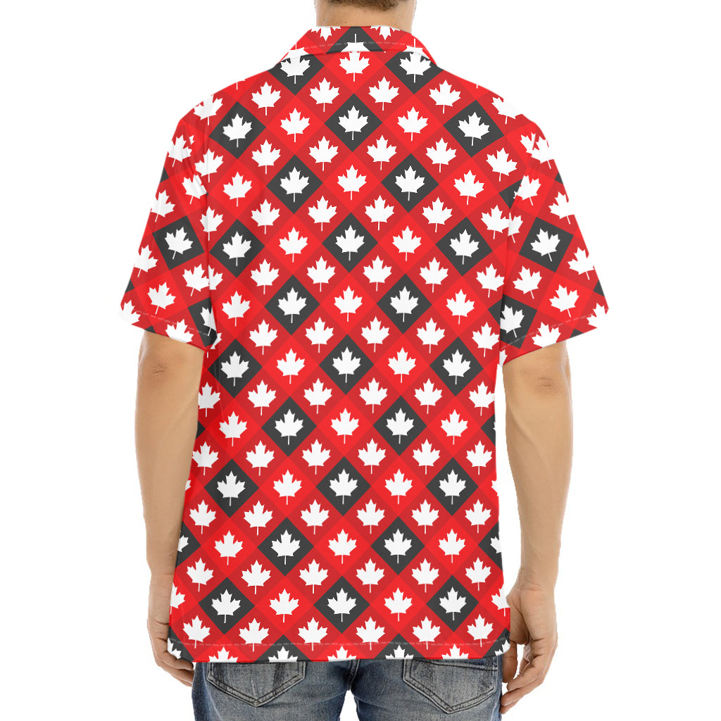 Canada Maple Leaf Pattern Print Aloha Shirt