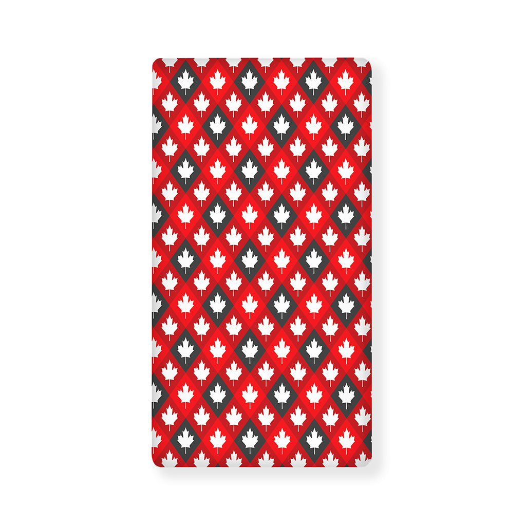 Canada Maple Leaf Pattern Print Baby Crib Sheet