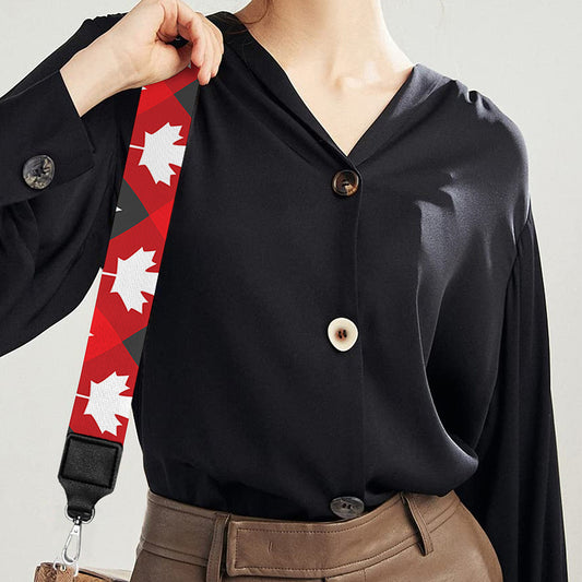 Canada Maple Leaf Pattern Print Bag Strap