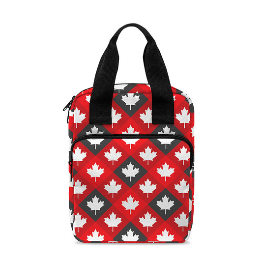 Canada Maple Leaf Pattern Print Bible Tote Bag