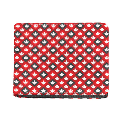 Canada Maple Leaf Pattern Print Bifold Wallet
