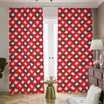 Canada Maple Leaf Pattern Print Blackout Pencil Pleat Curtains