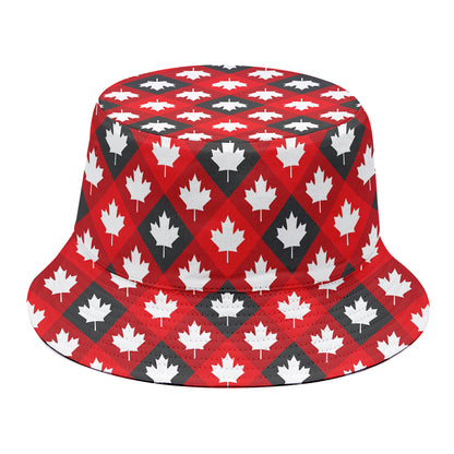Canada Maple Leaf Pattern Print Bucket Hat