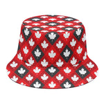 Canada Maple Leaf Pattern Print Bucket Hat