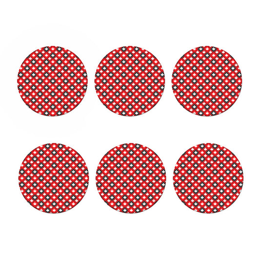 Canada Maple Leaf Pattern Print Coaster Set