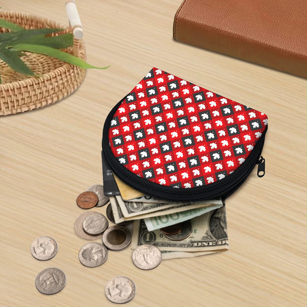 Canada Maple Leaf Pattern Print Coin Purse