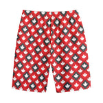 Canada Maple Leaf Pattern Print Cotton Shorts