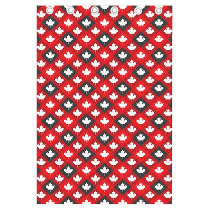 Canada Maple Leaf Pattern Print Curtain