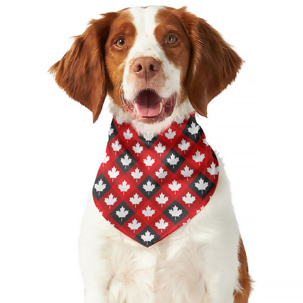 Canada Maple Leaf Pattern Print Dog Bandana