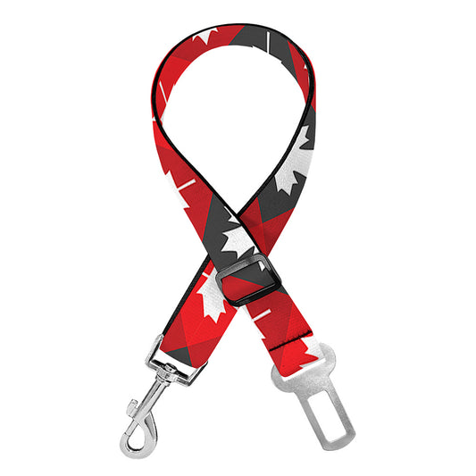 Canada Maple Leaf Pattern Print Dog Seat Belt