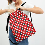 Canada Maple Leaf Pattern Print Drawstring Backpack