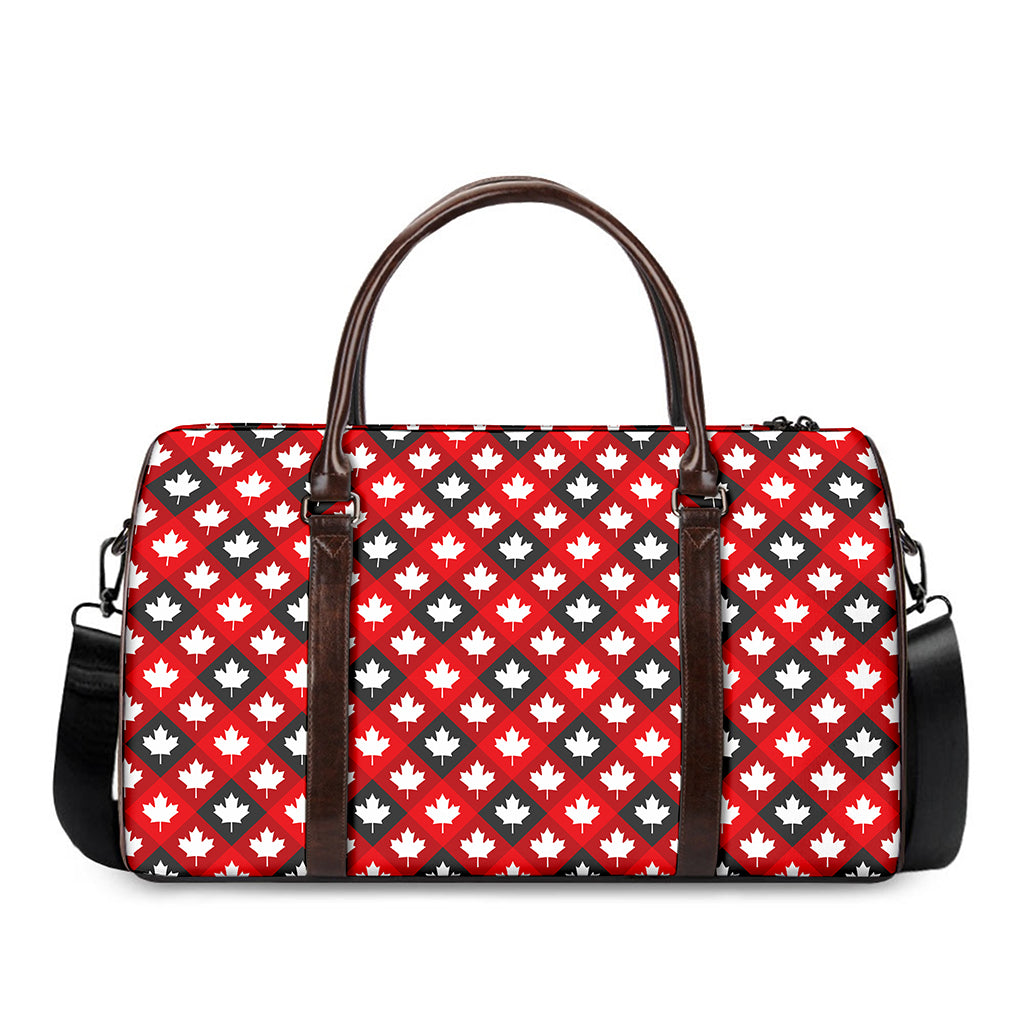 Canada Maple Leaf Pattern Print Duffle Bag