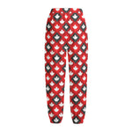 Canada Maple Leaf Pattern Print Fleece Lined Knit Pants