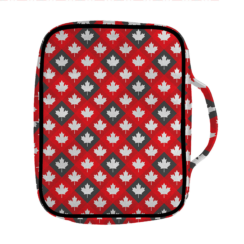 Canada Maple Leaf Pattern Print Front Pocket Bible Bag