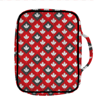Canada Maple Leaf Pattern Print Front Pocket Bible Bag
