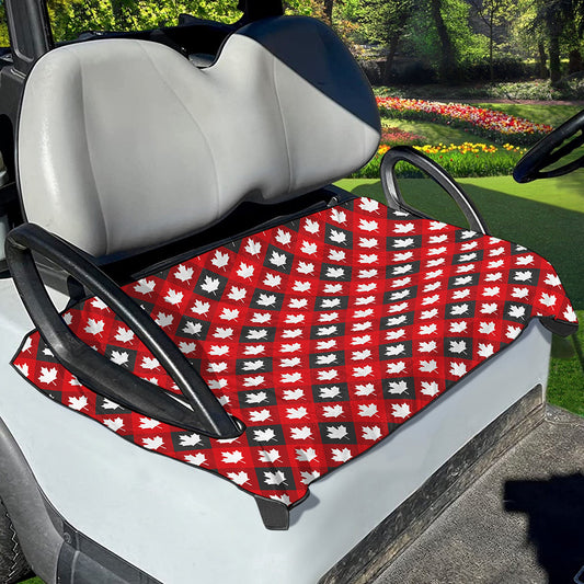 Canada Maple Leaf Pattern Print Golf Cart Seat Cover