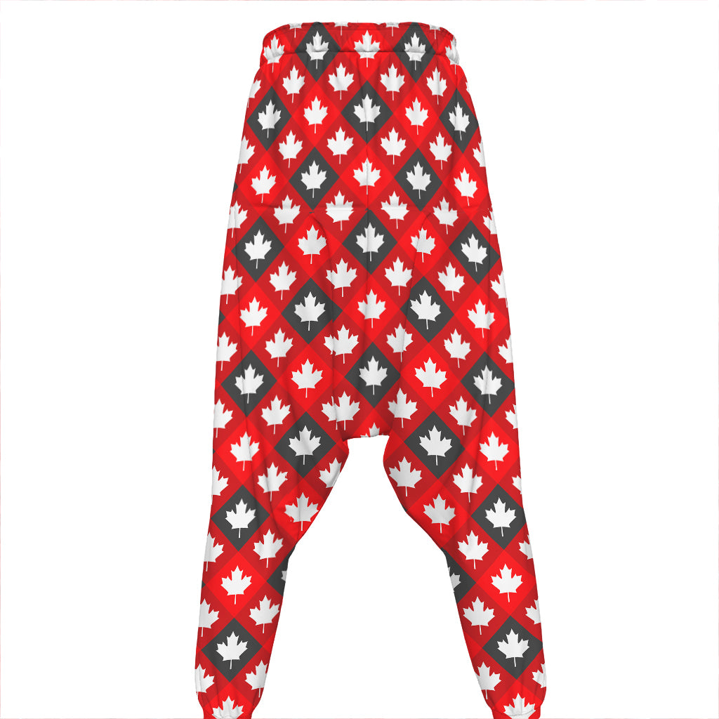 Canada Maple Leaf Pattern Print Hammer Pants