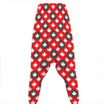 Canada Maple Leaf Pattern Print Hammer Pants