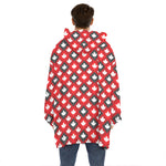 Canada Maple Leaf Pattern Print Hoodie Blanket