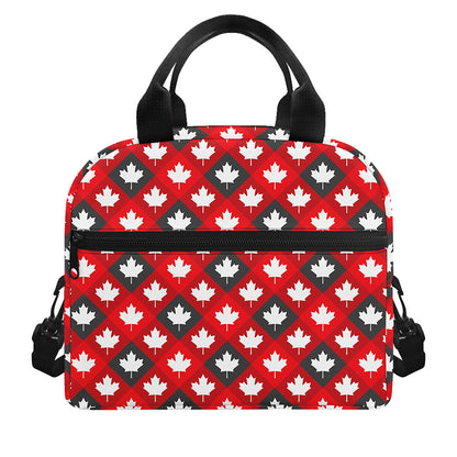 Canada Maple Leaf Pattern Print Insulated Lunch Bag
