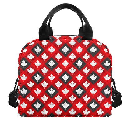 Canada Maple Leaf Pattern Print Insulated Lunch Bag