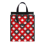 Canada Maple Leaf Pattern Print Insulated Lunch Tote
