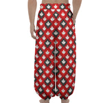 Canada Maple Leaf Pattern Print Lantern Pants
