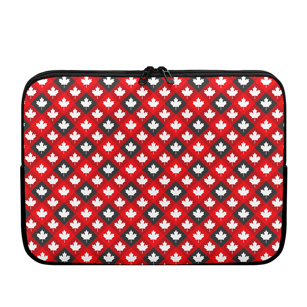 Canada Maple Leaf Pattern Print Laptop Sleeve